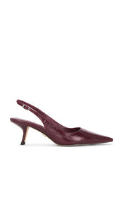 Sam Edelman Bianka Sling Pump in Burgundy | French Merlot Pump Heels for Women