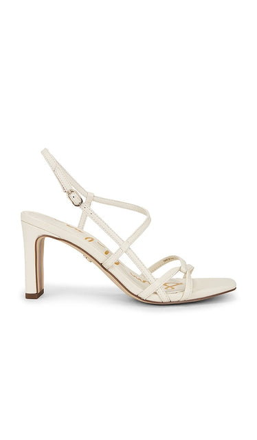 Sam Edelman Emmie Sandal in Ivory | Modern Ivory Heeled Sandals for Women