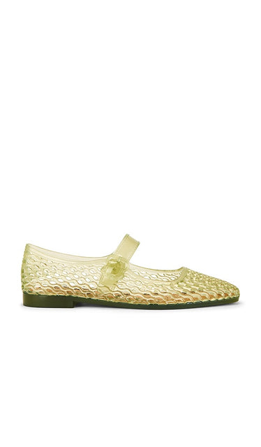 Sam Edelman Michaela Jelly Flat in Green | Pear Green Ballet Flats for Women