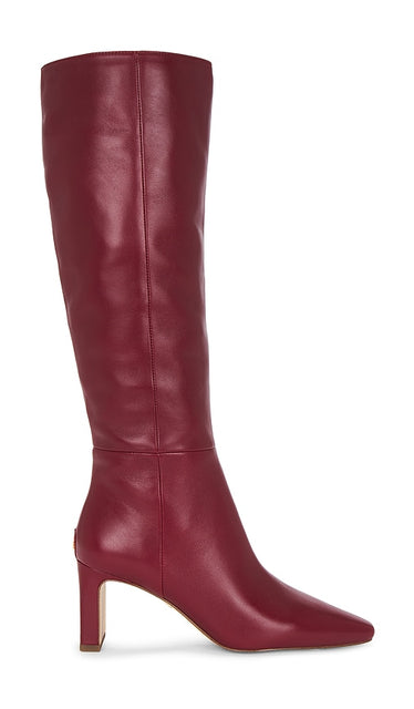 Sam Edelman Sylvia Boot in Burgundy | Cabernet Red Knee-High Boots for Women