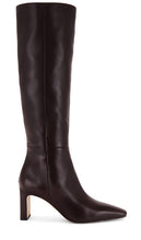 Sam Edelman Sylvia in Chocolate | Spiced Pecan Heeled Boots for Women