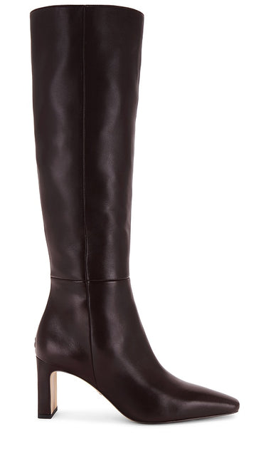 Sam Edelman Sylvia in Chocolate | Spiced Pecan Heeled Boots for Women