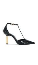 Schutz Allure T Pump in Black | Black Black Heels for Women