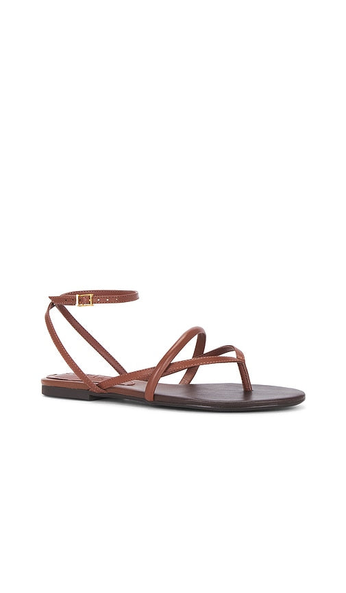 Schutz Diana Flat Sandal in Brown