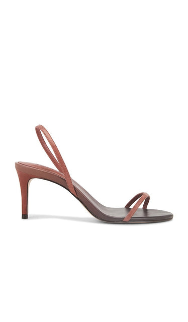 Schutz Diana Mid Sandal in Brown | Sauvage Heeled Sandals for Women