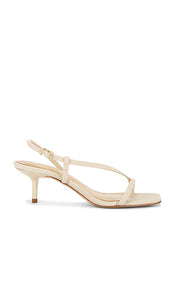 Schutz Heloise Sandal in Beige | Oyster Strappy Heels for Women