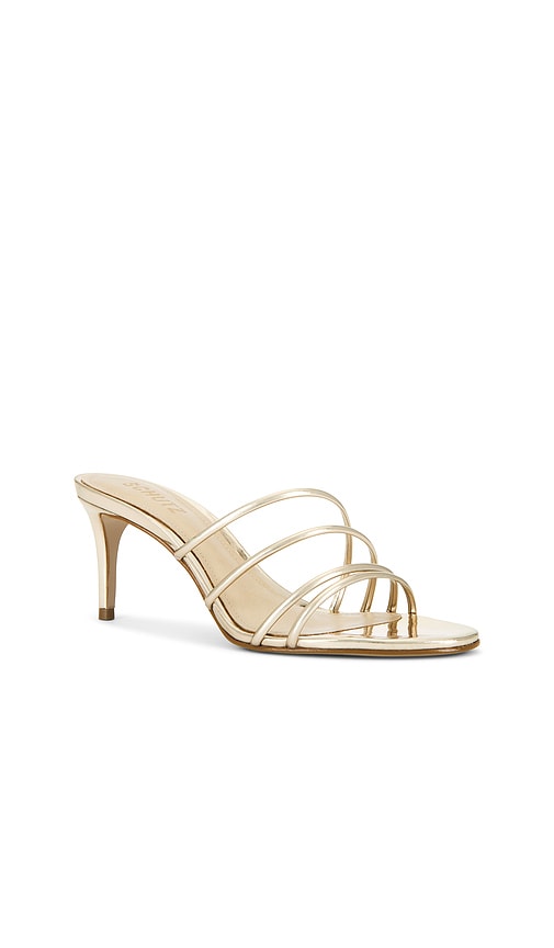 Schutz Inez Mule in Metallic Gold