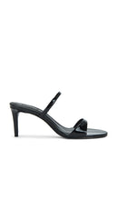 Schutz Jessica Mid Mule in Black | Black Open Toe Mules for Women