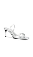 Schutz Jessica Mid Mule in Metallic Silver