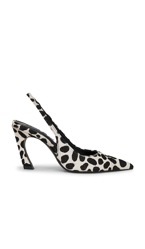 Schutz Lexi Sling Wild Pump in Black,White | White & Black Sling Back Heels for Women