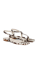 Schutz Lisa Wild Sandal in Ivory | Off Brown & Off White Flat Sandals for Women