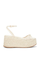 Schutz Livia Sandal in Cream | Off White Platform Espadrilles for Women