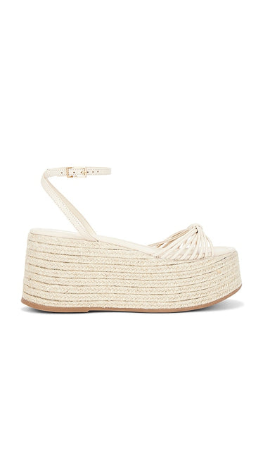 Schutz Livia Sandal in Cream | Off White Platform Espadrilles for Women