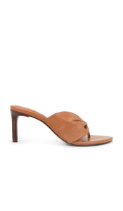 Schutz Lori Mid Sandal in Brown | Cuoio Brown Heeled Sandals for Women