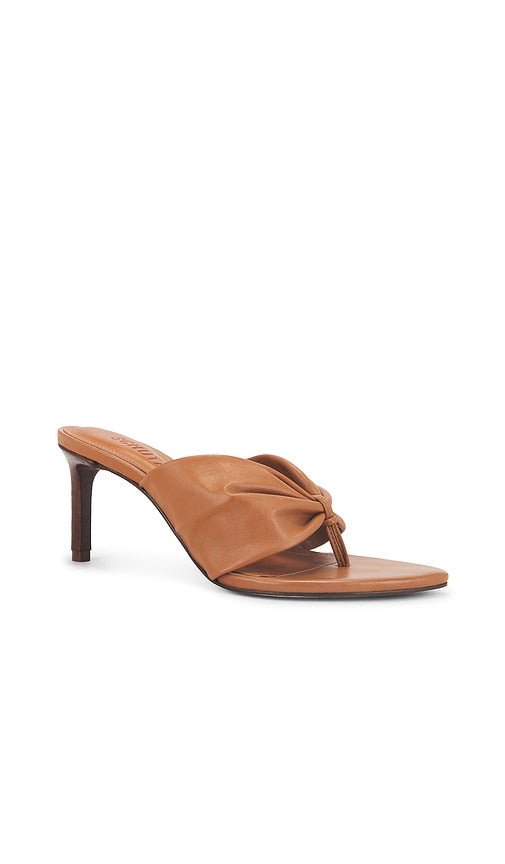 Schutz Lori Mid Sandal in Brown