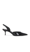 Schutz Paola Mid Slingback in Black | Black Sling Back Heels for Women
