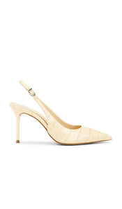 Schutz Paola Slingback in Beige | Natural Nibs Sling Back Heels for Women