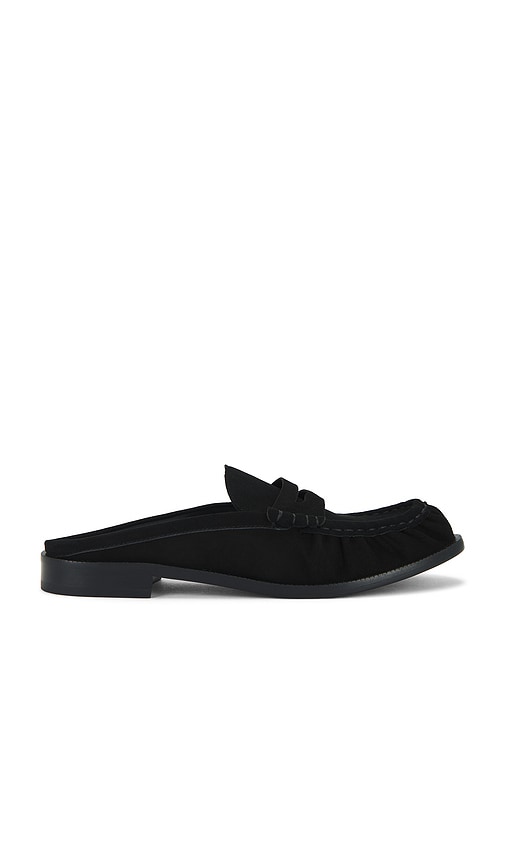 Schutz Tyche Mule in Black | Black Black Flats for Women