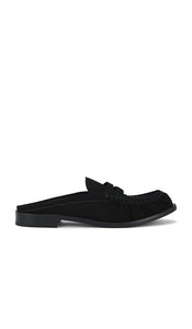 Schutz Tyche Mule in Black | Black Black Flats for Women