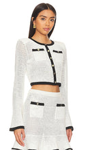 self-portrait Crochet Cardigan in White