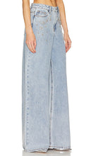 self-portrait Embellished Wide Leg in Blue
