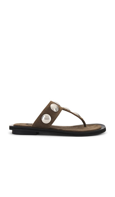 SENSO Anna II Sandal in Green | Mushroom Flat Sandals for Women
