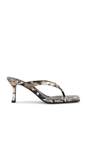 SENSO Elvie III Sandal in Beige | Python Open Toe Heels for Women