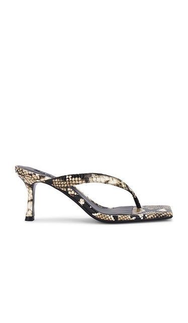 SENSO Elvie III Sandal in Beige | Python Open Toe Heels for Women
