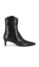 Seychelles Dallas Boot in Black | Black & Beige Crackle Heeled Boots for Women