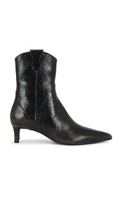 Seychelles Dallas Boot in Black | Black & Beige Crackle Heeled Boots for Women
