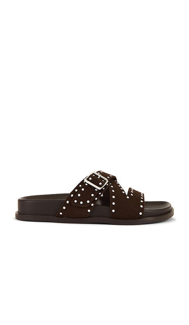 Seychelles Vip List Sandal in Chocolate | Brown Flat Sandals for Women