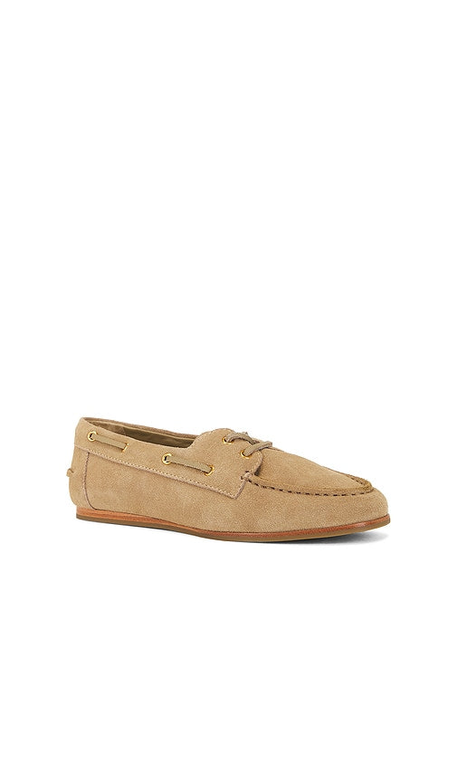 SIMKHAI Danner Suede Boat Shoe in Tan