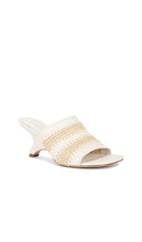 SIMKHAI Shadow Mule Raffia Sandal in Cream