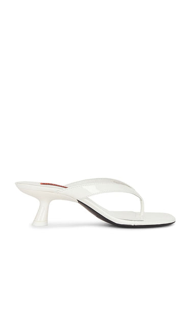 SIMONMILLER Beep Thong in White | White Open Toe Sandals for Women