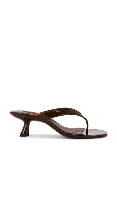 SIMONMILLER Beep Thong Sandal in Chocolate | Chocolate Flip Flop Sandals for Women