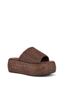 SIMONMILLER Raffia Cloudy Platform in Chocolate