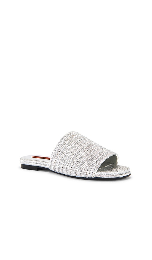 SIMONMILLER Verano Espadrille Sandal in Metallic Silver