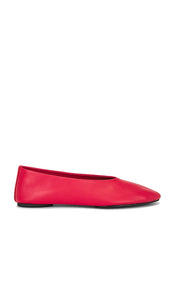 St. Agni Soft Glove Ballet Flat in Red | Rosso Ballet Flats for Women