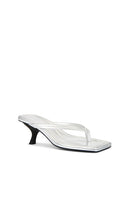 St. Agni Thong Detail Heel in Metallic Silver