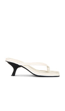 St. Agni Thong Detail Heel in White | Off White Heeled Sandals for Women