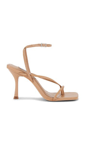 Steve Madden Annie Heel in Neutral | Natural Open Toe Heels for Women