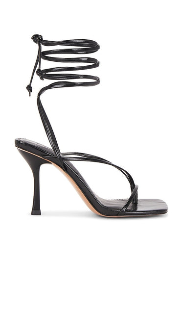 Steve Madden Athea Sandals in Black | Black Heeled Sandals for Women