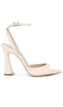Steve Madden Beki Heel in Ivory | Bone Leather Heeled Sandals for Women