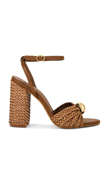Steve Madden Cheyla Sandal in Cognac | Cognac Open Toe Heels for Women