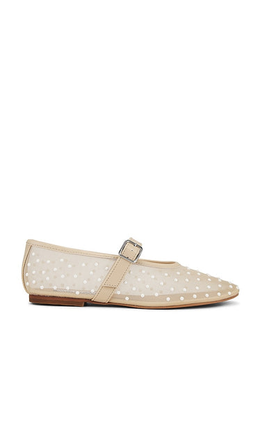 Steve Madden Dreaming Flats in Nude | Ivory Mary Jane Flats for Women