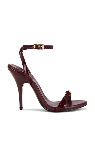 Steve Madden Foxx Sandal in Burgundy | Burgundy Open Toe Heels for Women