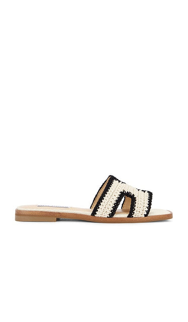Steve Madden Hadyn-m Sandal in Cream | Cream Multi Flat Slides for Women