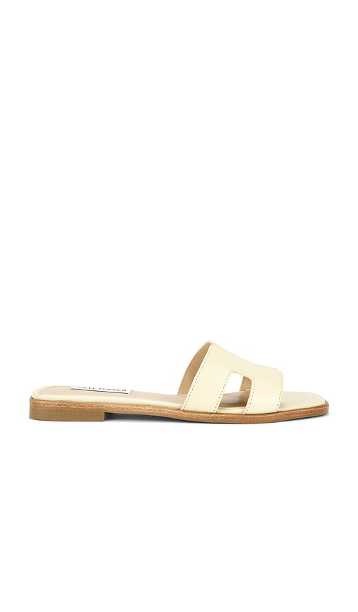 Steve Madden Hadyn Sandal in Yellow | Butter Leather Slides for Women
