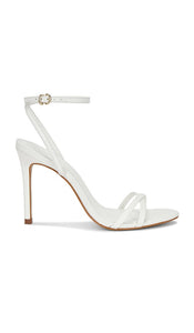 Steve Madden Jypsey Sandal in White | White Leather Strappy Heels for Women