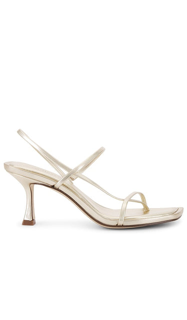 Steve Madden Locke Heel in Metallic Gold | Champagne Sling Back Heels for Women